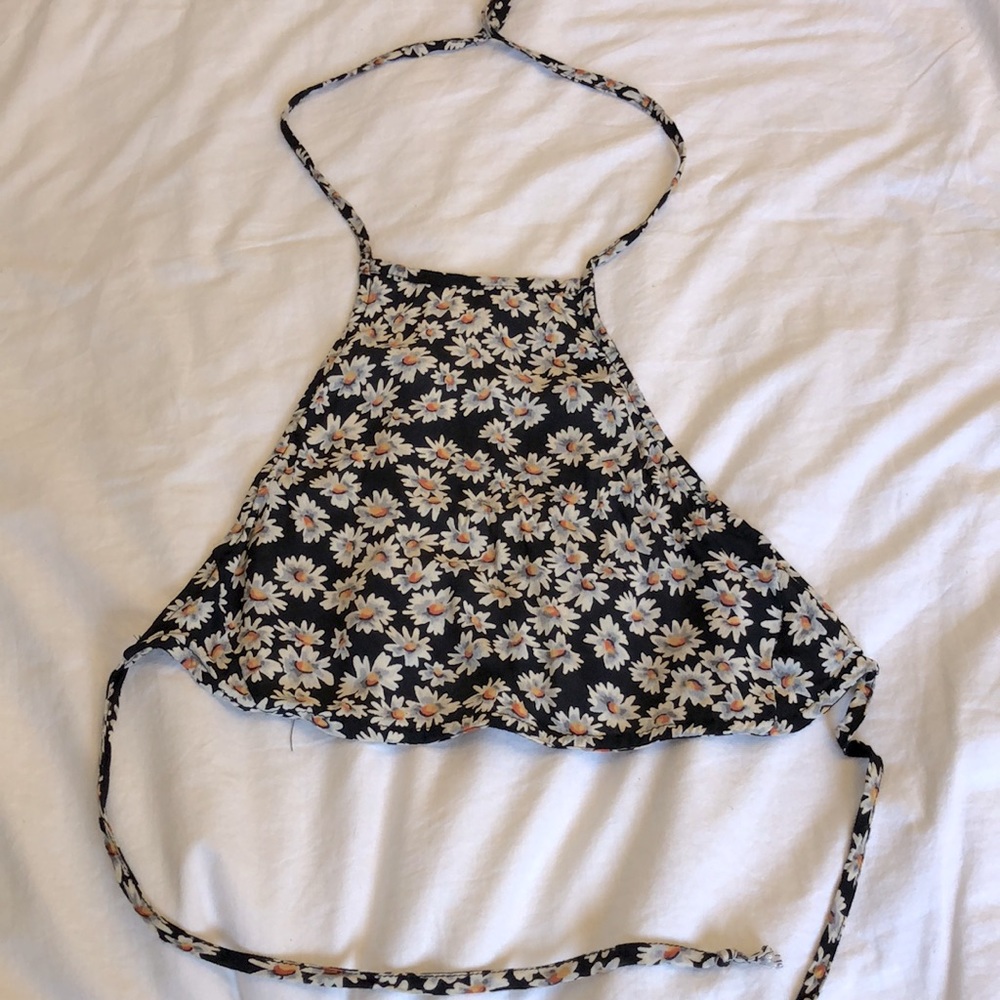 Brandy Melville daisy halter crop top